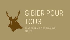 Logo plateforme Du Gibier pour Tous avec têtes de grand gibier