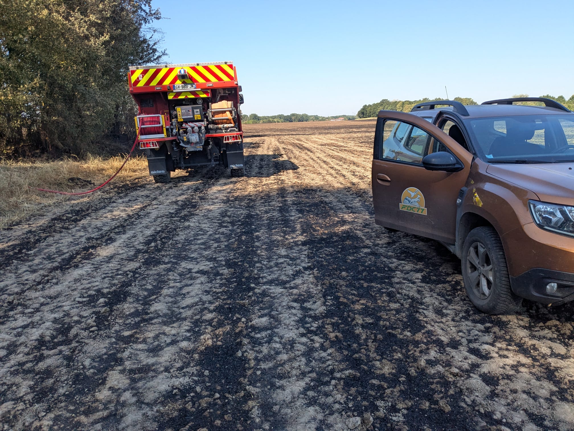 Pompier et FDC77 en action